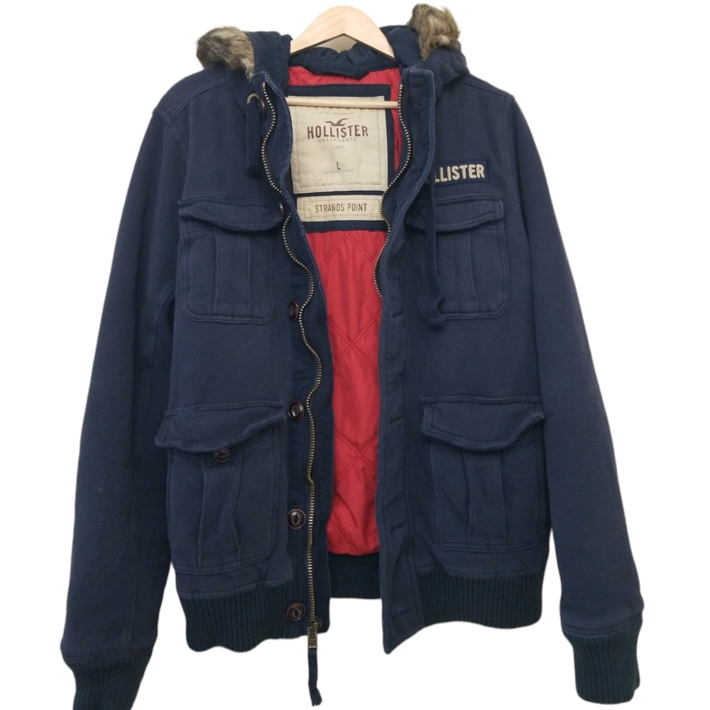 Hollister Y2K Strands Point Jacket Quilted Winter Coat Large